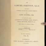 1835 EXQUISITE Samuel Johnson 1ed Johnsoniana Boswell English Biography 10v Set