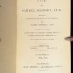 1835 EXQUISITE Samuel Johnson 1ed Johnsoniana Boswell English Biography 10v Set