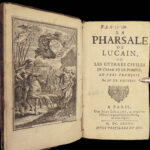 1682 Lucan PHARSALIA Julius Caesar Civil War Pompey Rome French Illustrated