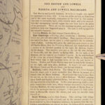 1849 BOSTON RAILROADS 1ed Maps New England Tourism Travel Voyages Massachusetts