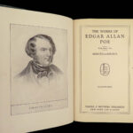 1850s Edgar Allan Poe Complete Works Raven Bells OCCULT Horror Poetry 10v