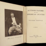 1905 Theodore Roosevelt 1ed Outdoor Pastimes of American Hunter Big Game Hunting