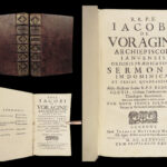 1687 Golden Legend 1ed Voragine Sermons Legenda Aurea Medieval Saints Bible 2v