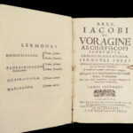 1687 Golden Legend 1ed Voragine Sermons Legenda Aurea Medieval Saints Bible 2v