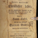 1786 Heidelberg Catechism EARLY American Bible Reformed Germantown Pennsylvania