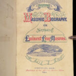1863 Freemasonry Masonic Biography George Washington Putnam Ben Franklin RARE