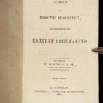 1863 Freemasonry Masonic Biography George Washington Putnam Ben Franklin RARE