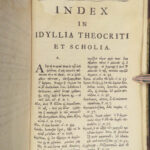 1699 Idylls of Theocritus 1ed Ancient Greek Poetry Latin & Greek Scaliger Oxford