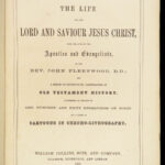 1866 EXQUISITE Life of Jesus Christ Bible Fleetwood Miracles Jews FINE BINDING