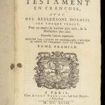 1693 Quesnel French NT BIBLE Commentary Jansenism BANNED 4v Antioch Provenance!