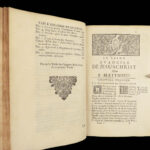 1693 Quesnel French NT BIBLE Commentary Jansenism BANNED 4v Antioch Provenance!