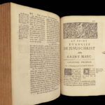 1693 Quesnel French NT BIBLE Commentary Jansenism BANNED 4v Antioch Provenance!