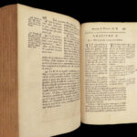 1693 Quesnel French NT BIBLE Commentary Jansenism BANNED 4v Antioch Provenance!