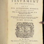 1693 Quesnel French NT BIBLE Commentary Jansenism BANNED 4v Antioch Provenance!