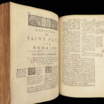 1693 Quesnel French NT BIBLE Commentary Jansenism BANNED 4v Antioch Provenance!