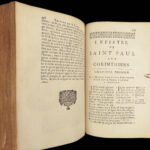 1693 Quesnel French NT BIBLE Commentary Jansenism BANNED 4v Antioch Provenance!