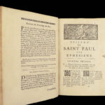 1693 Quesnel French NT BIBLE Commentary Jansenism BANNED 4v Antioch Provenance!