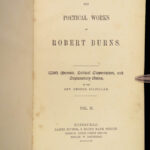 1856 Robert Burns Scottish Poetry Scotland Poems Cunningham Letters BINDING 2v