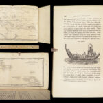 1830 POLYNESIA Missionary Ellis TAHITI South Pacific Hawaii Islands MAP 2v