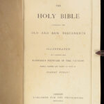 1873 RARE Relievo Leather 1ed Holy BIBLE Owen Jones Embossed Binding Raphael ART