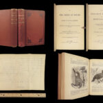 1879 Charles Darwin ORIGIN of Species + Descent of Man Evolution Biology Science