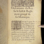 1577 COINS 1ed French Numismatics King Henry III Finance France Money ECONOMICS