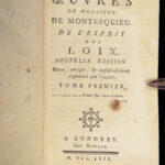 1769 Montesquieu Spirit of the Laws MAPS Political Government Democracy LAW 4v