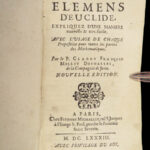 1683 Elements EUCLID Greek Mathematics Logic Geometry Math Illustrated French