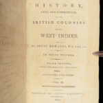 1801 Slave Trade & West Indies JAMAICA Granada Slavery Plantations 3v Edwards