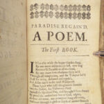 1678 Paradise Lost VERY RARE & EARLY John Milton + Regained 3-in-1 Poetry English