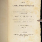 1846 Charles Darwin 1ed EVOLUTION Voyage HMS Beagle Fossil Journal Researches 2v