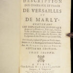 1738 Versailles Palace Paris FRANCE Architecture King Louis XIV MAP Piganiol 2v