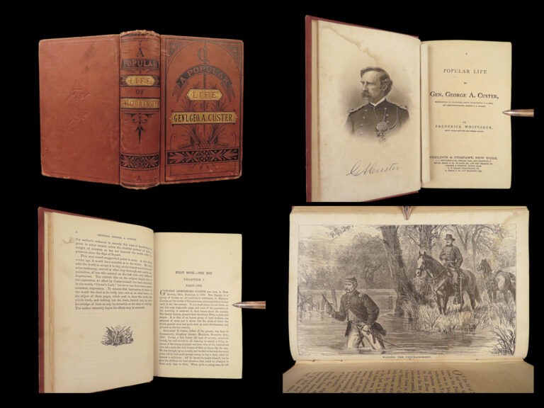 Image of 1876 General George CUSTER 1ed Cavalry Little Bighorn Lakota Indians US Army