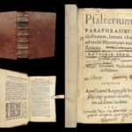 1543 Psalterium 1ed Psalms Orthodox Athanasius Vulgate BIBLE & Snoy Commentary