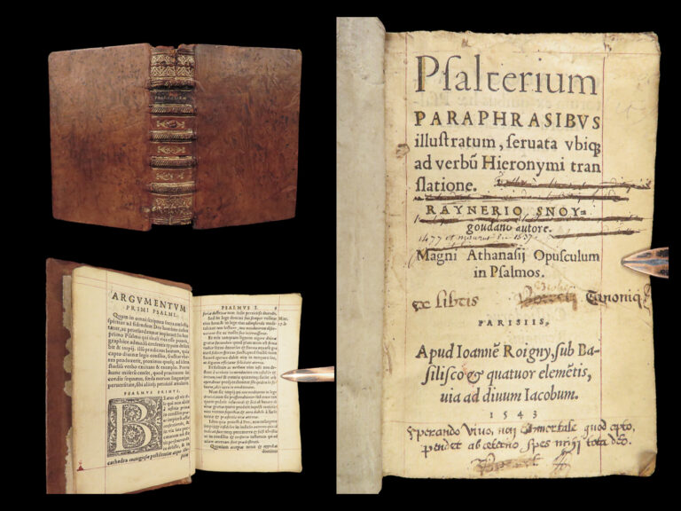 Image of 1543 Psalterium 1ed Psalms Orthodox Athanasius Vulgate BIBLE & Snoy Commentary