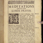 1638 Richard Baker Bible Meditations Lord’s Prayer Protestant England KNIGHT