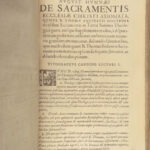 1639 Summa Theologica Saint Thomas AQUINAS Medieval Catholic Sacraments FOLIO