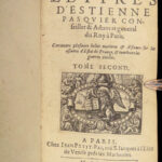 1619 Etienne Pasquier Letters France Jesuits Henry IV Poetry Parlement Pithou 2v