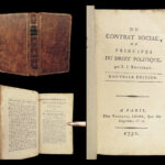 1791 Rousseau Social Contract Political Philosophy French Revolution Paris RARE