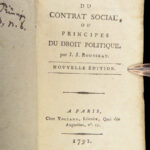 1791 Rousseau Social Contract Political Philosophy French Revolution Paris RARE