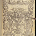 1586 Ignatius of Loyola 1ed JESUIT Life ART Spanish Ribadeneyra Venice Giolito