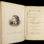 1868 Men of our Times 1ed Lincoln Sheridan Grant Frederick Douglass Beecher Stowe