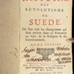 1695 History of SWEDEN 1ed Swedish WARS Vertot Denmark Scandinavia MAP Russia