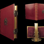 1873 STUNNING Catholic Prayer Breviary Confessional Illuminated Moroccan BINDING