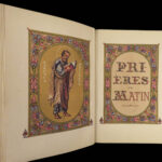 1873 STUNNING Catholic Prayer Breviary Confessional Illuminated Moroccan BINDING