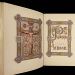 1873 STUNNING Catholic Prayer Breviary Confessional Illuminated Moroccan BINDING