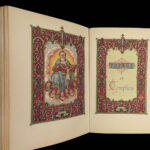 1873 STUNNING Catholic Prayer Breviary Confessional Illuminated Moroccan BINDING