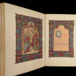 1873 STUNNING Catholic Prayer Breviary Confessional Illuminated Moroccan BINDING