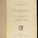 1898 Federalist Papers United States Constitution Hamilton Madison Jay Americana