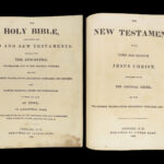 1843 HUGE Holy BIBLE King James English New Hampshire PROVENANCE Davis Family